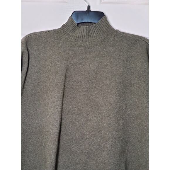 Cyrus Women’s Olive Green Mock Neck Sweater Size M – Cozy Knit Pullover - Picture 3 of 10
